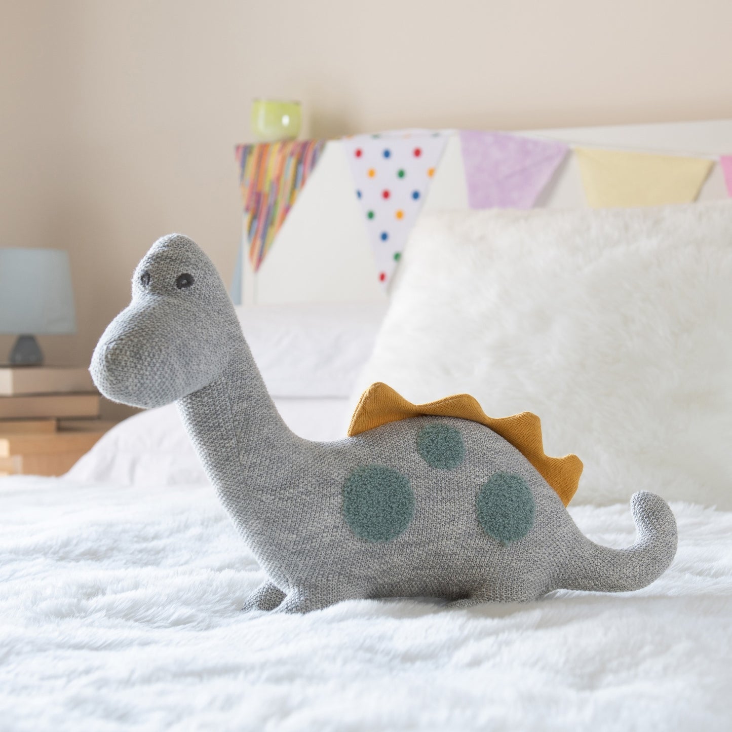 Large Organic Cotton Diplodocus Plush Baby Toy
