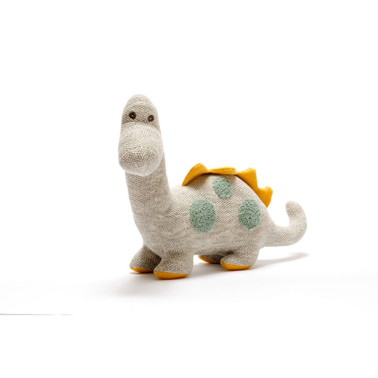 Large Organic Cotton Diplodocus Plush Baby Toy