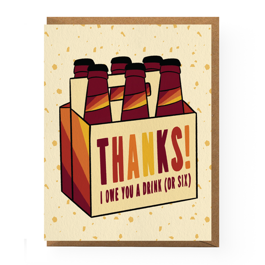Six Pack Thank You Card