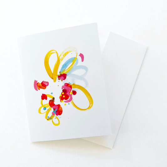 Red Berries Abstract Card