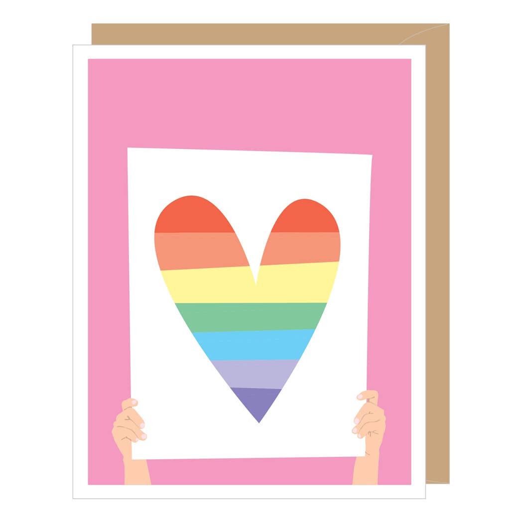 Rainbow Heart Love + Valentine's Day Card