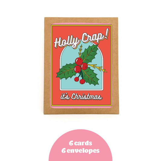 Holly Crap! | Christmas Card 6 Pack