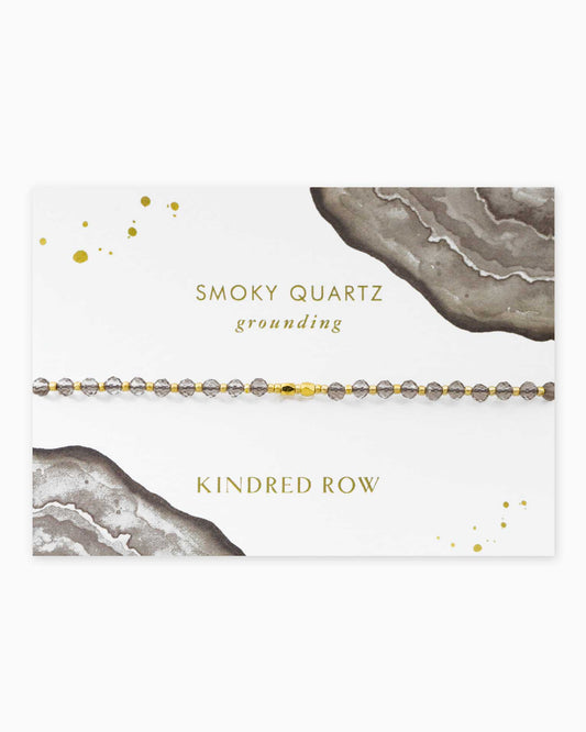 GROUNDING Smoky Quartz Healing Gemstone Stacking Bracelet