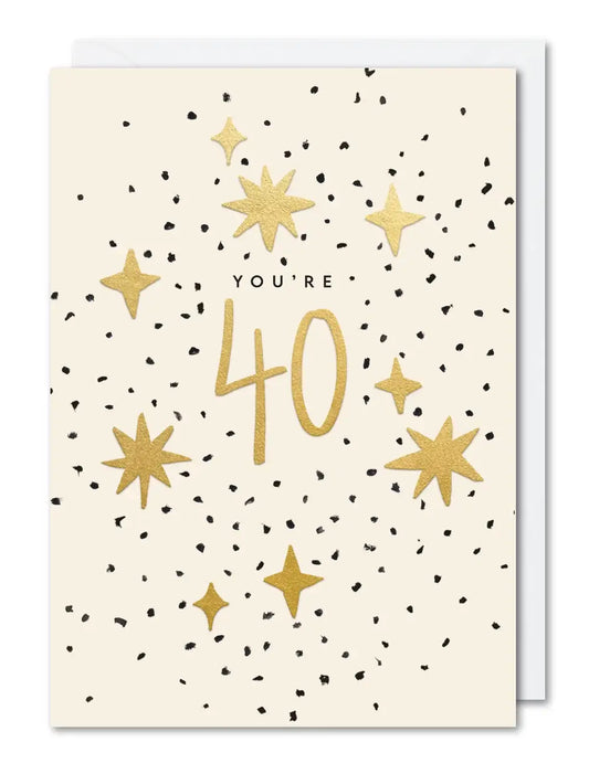 You're 40 Birthday Age Card
