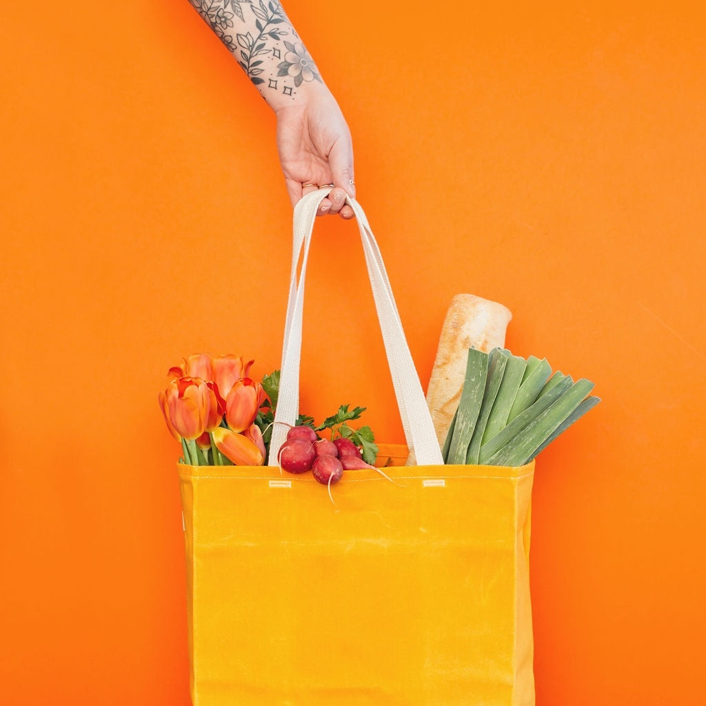 Eco-Friendly Grocery Tote, Sunshine Yellow