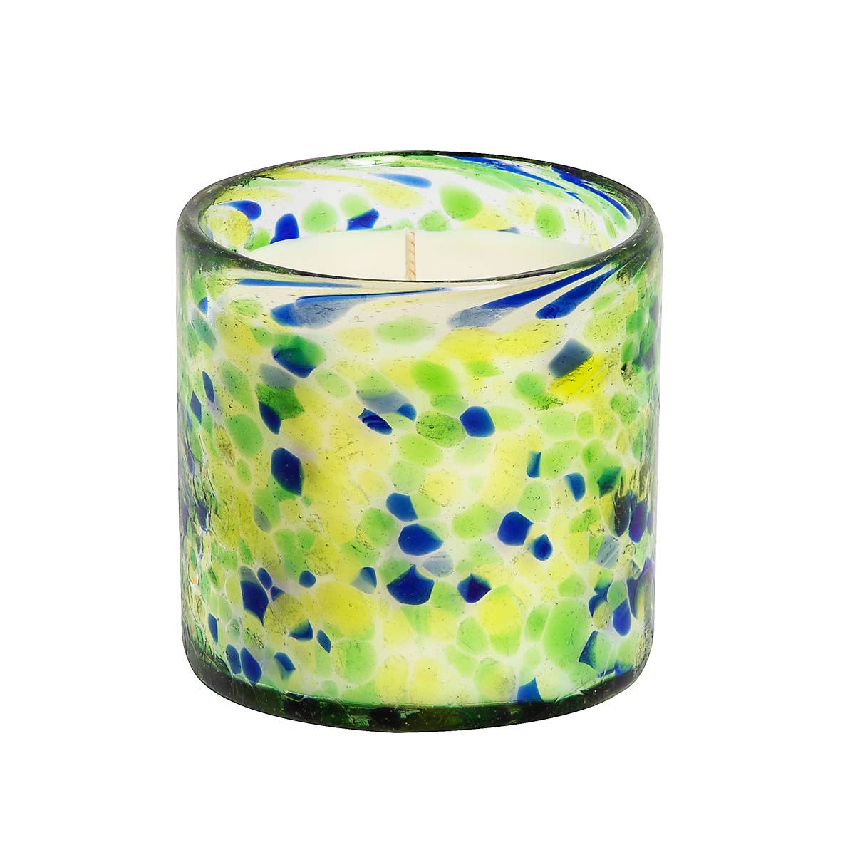 Lavanda & Moss Confetti 16oz Candle - Artisan Hand Blown Glass