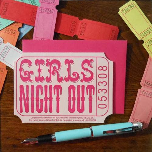 Girls Night Out Ticket Card