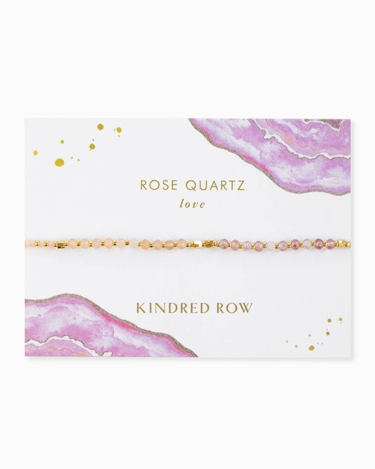 LOVE Rose Quartz Healing Gemstone Stacking Bracelet
