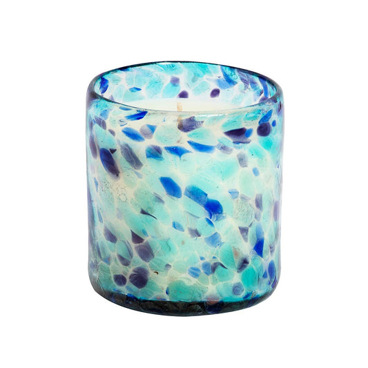 Oceano Confetti 20oz Candle - Artisan Hand Blown Glass