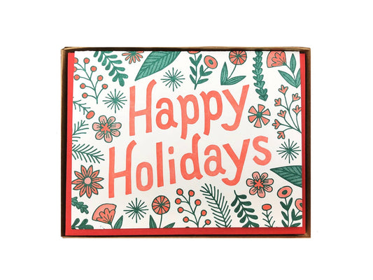 Happy Holidays Flora Card
