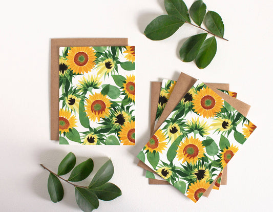 Sunflowers Greeting Card - Box Set of Eight
