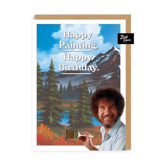 Mountain Happy Painting Birthday Greeting Card